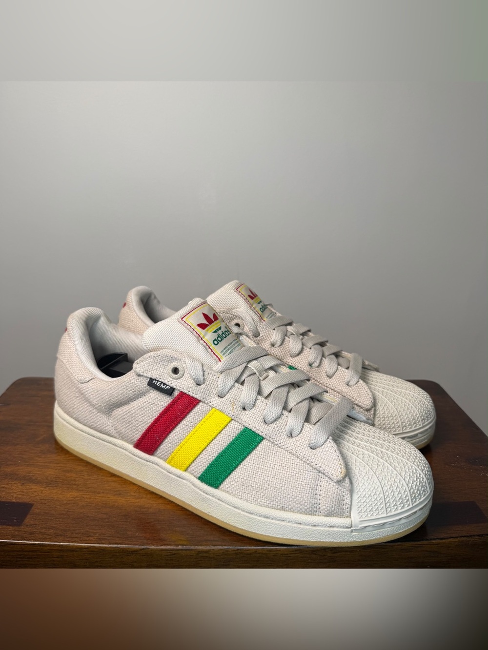 adidas Superstar Hemp Rasta Men’s 11 D74990 Red Yellow Green 2014 Sneakers